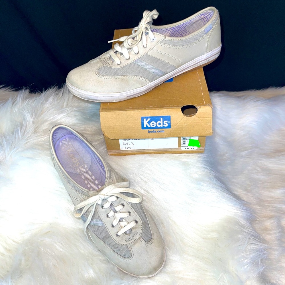 KEDS Grey “Sportive T Toe” style sneakers size 11M